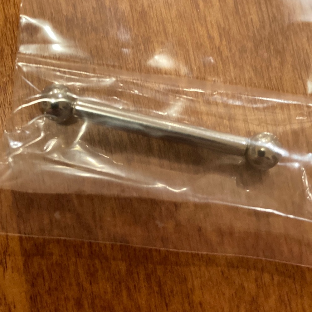 8g Industrial barbell piercing